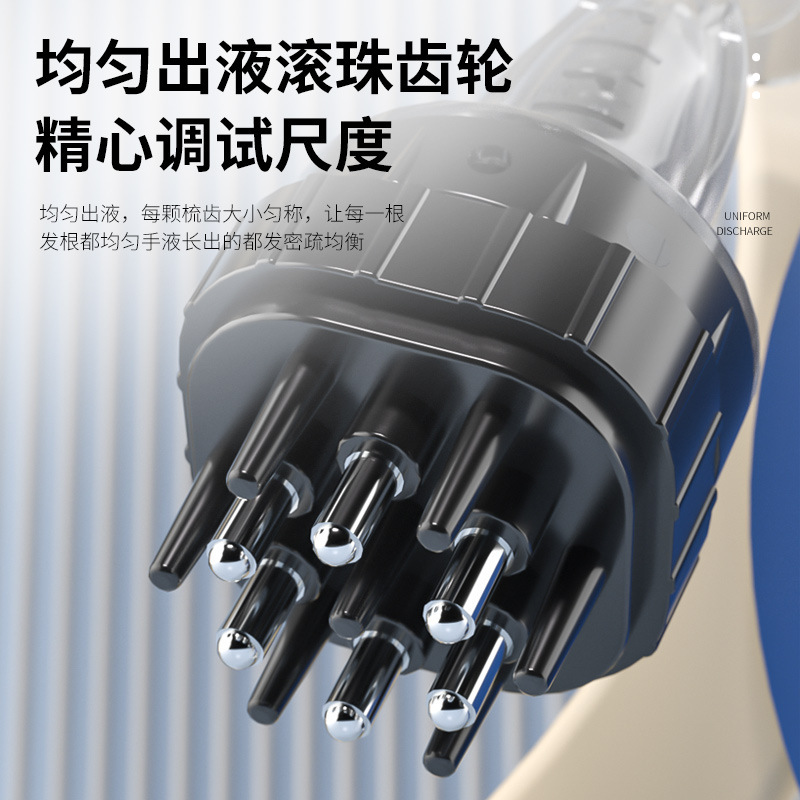 Mino Scalp Applicator Head Dier 1ml Roller Ball Application Liquid Guide Comb Massage Hair Care Comb Essential Oil Application Device