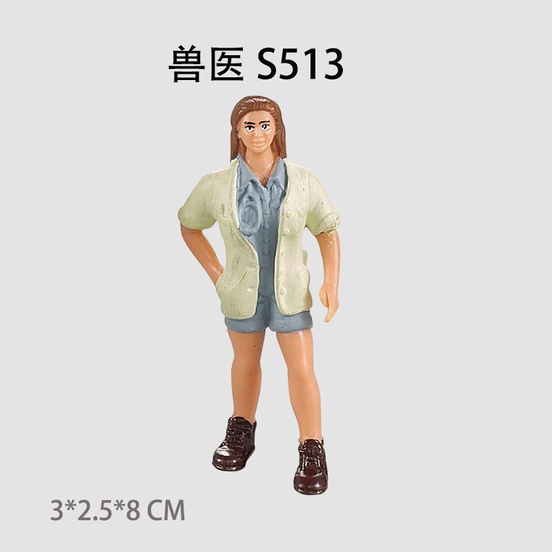 Simulation character model toy farmer farmer farmer woman keeper diver pasture worker forest police doll