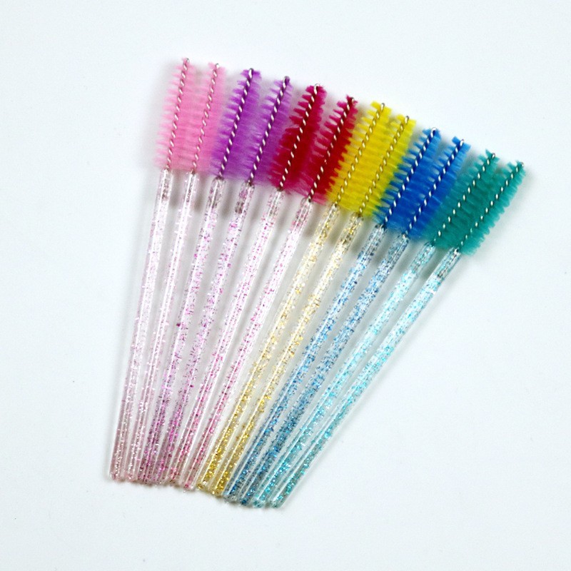 Grafting Eyelash Crystal Rod Eyelash Brush Nylon Eyelash Comb Solid Eyelash Brush Portable Makeup Brush Eyelash Comb