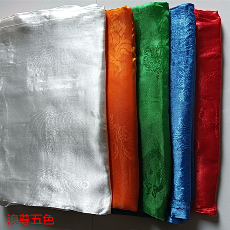 Фабричная цена, оптовая продажа статуи волн Тибета, 3 метра, хада, восьми сокровищ, пятицветный, жаккардовый темный цветок