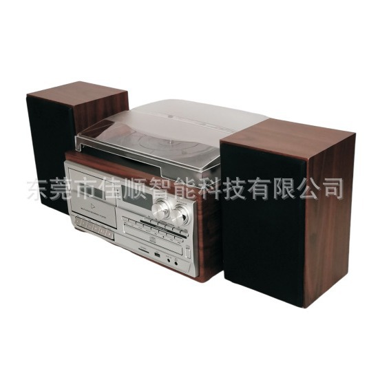 Vinyl Record Player Cd/Usb/Sd Player Fm Radio Tape Player Retro Old Gramophone