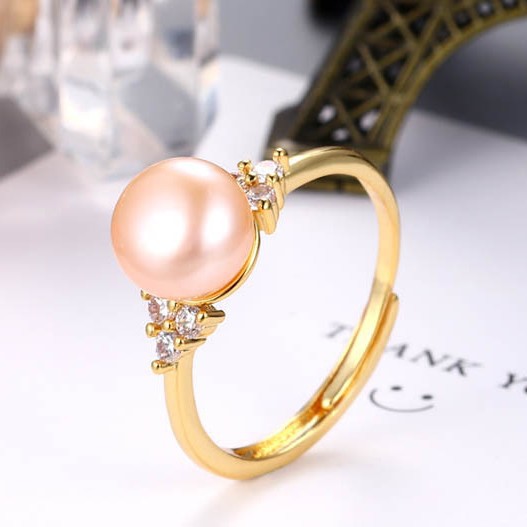 Новое кольцо в японском и корейском стиле, простое и универсальное, стильное регулируемое кольцо DIY с пресноводной жемчужиной