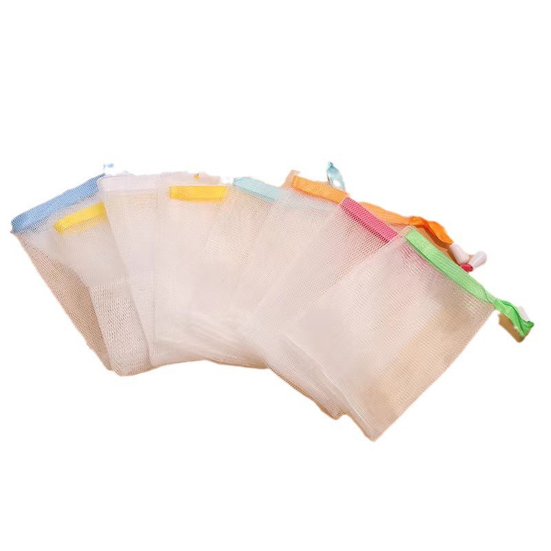 in stock wholesale soap bubble net double thick handmade soap net soap bag soap storage special net rubbing bubble net