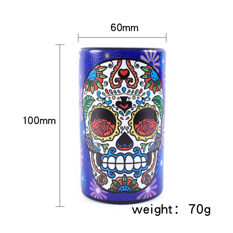 Factory direct supply skull tobacco jar ghost head tobacco jar storage jar skull sealed moisturizing jar tobacco box