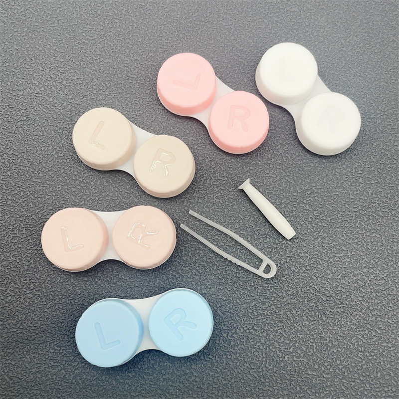 Mini Portable Candy Color Contact Lens Case Color Contact Lens Box Wholesale Double Box Replacement Box Blh112