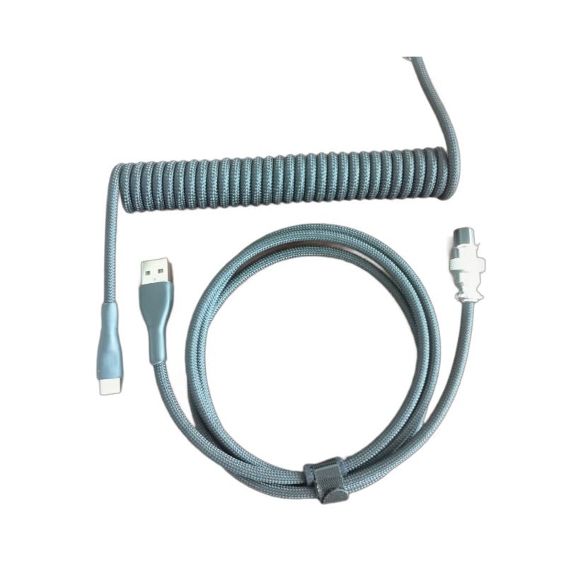 8K Magnetic Axis Mechanical Keyboard Aviation Plug Cable Spiral Spring Cable USB Data Cable Typec Customized Braided Keyboard Cable