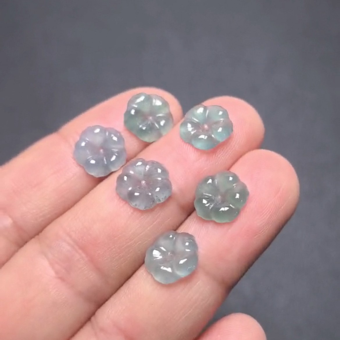 Guatemalan Natural A-Grade Jadeite Wealth Flower Bracelet Necklace Earrings Accessories Guatemalan Ice Flower Loose Stone