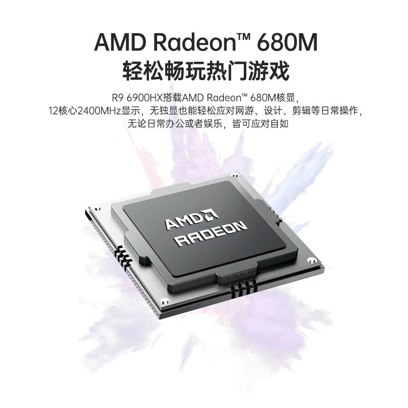 Topc Tr69 Mini Computer Host Amd Ryzen 9 6900Hx Office Portable E-Sports Desktop Game Design