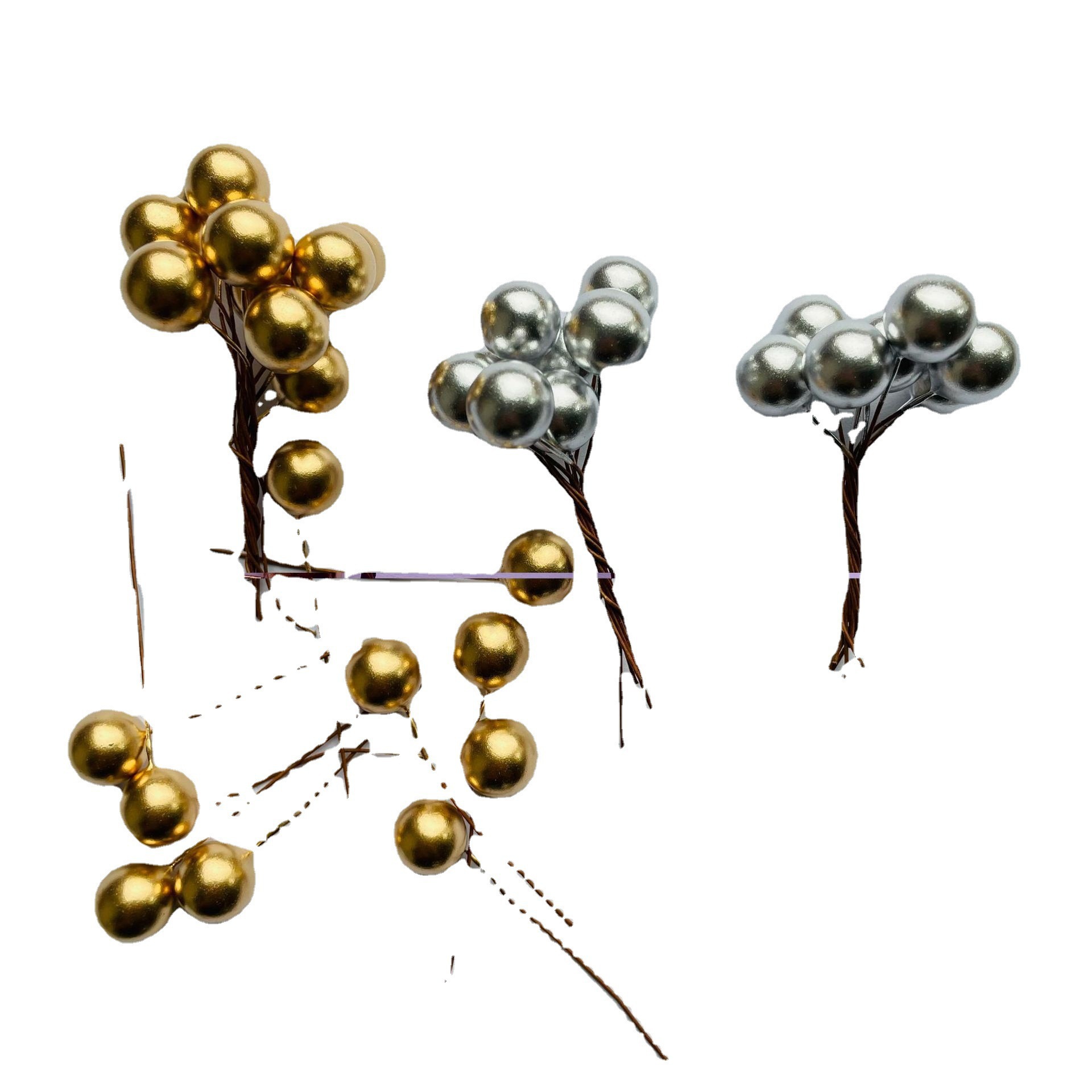 Christmas Red Fruit Artificial Small Berry Foam Red Fruit Small Red Bean Ball DIY Hand-Rolled Branch Accessories Garland Accessories