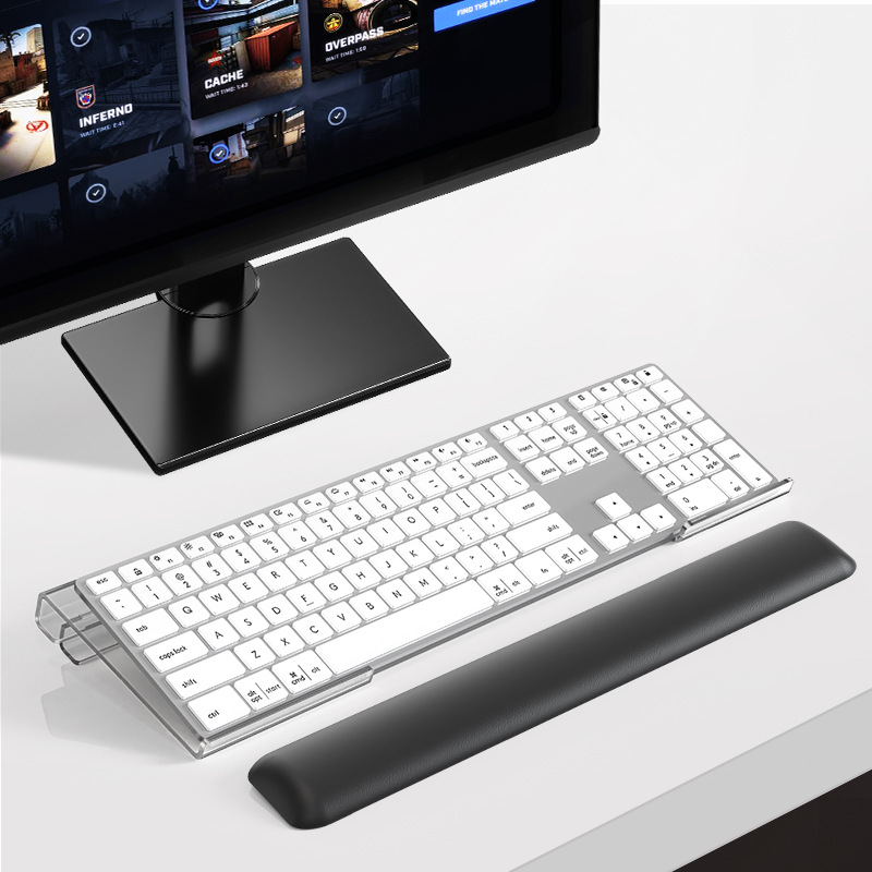 Эргономичная подставка для клавиатуры, приподнятая Z-образная подставка для стола, наклонная прозрачная акриловая подставка для клавиатуры