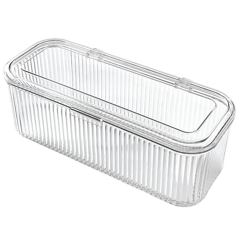 Cosmetic Storage Box Acrylic Plastic Transparent Pen Holder Makeup Brush Storage Bucket Student Stationery Nail Art Storage Box