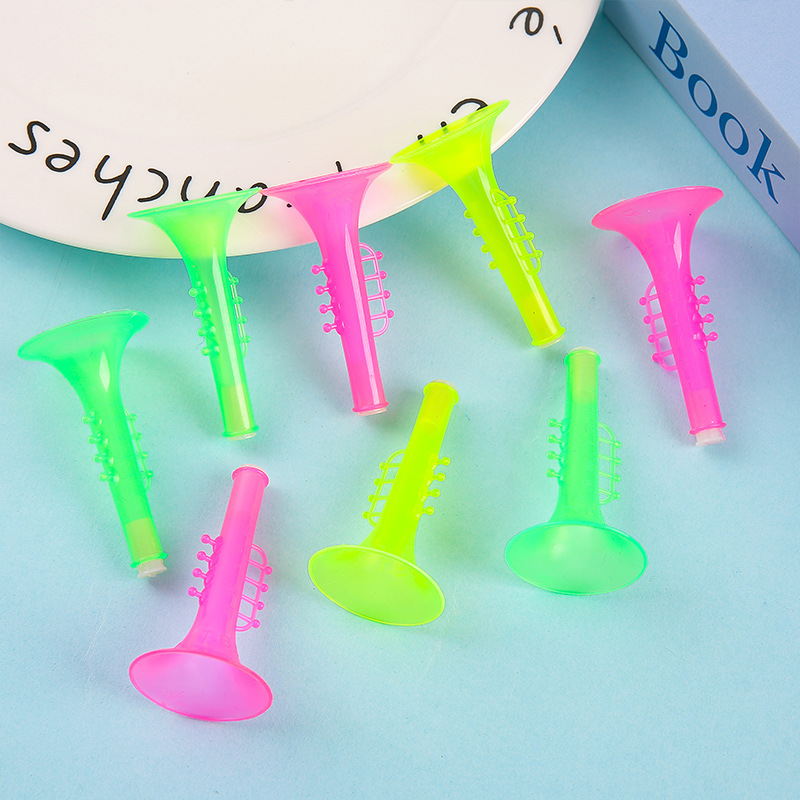 Mini Transparent Trumpet Creative Children's Fun Gifts Baby Exercise Playing Small Toys Street Stall Wholesale