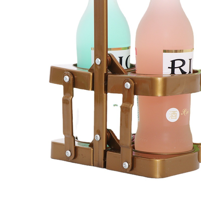 Folding Plastic Beer Basket Satchel KTV Bar Wine Rack Beer Basket Beer Rack Handle Basket Wholesale