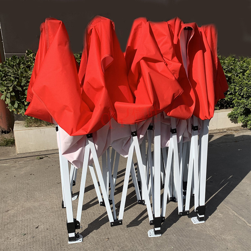 Outdoor Advertising Tent, Foldableing Retractable Awning, Four-Corner Rainproof Tent, Four-Legged Square Awning for Stalls, Large Umbrella