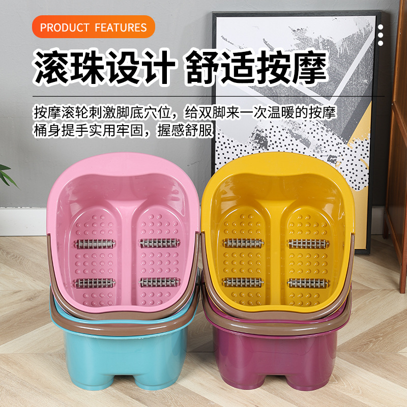 Портативное ведро для ножной ванны, производитель, маленькая желтая утка, четырехколесное, массажное ведро для ног, ведро для ножной ванны с печатью логотипа