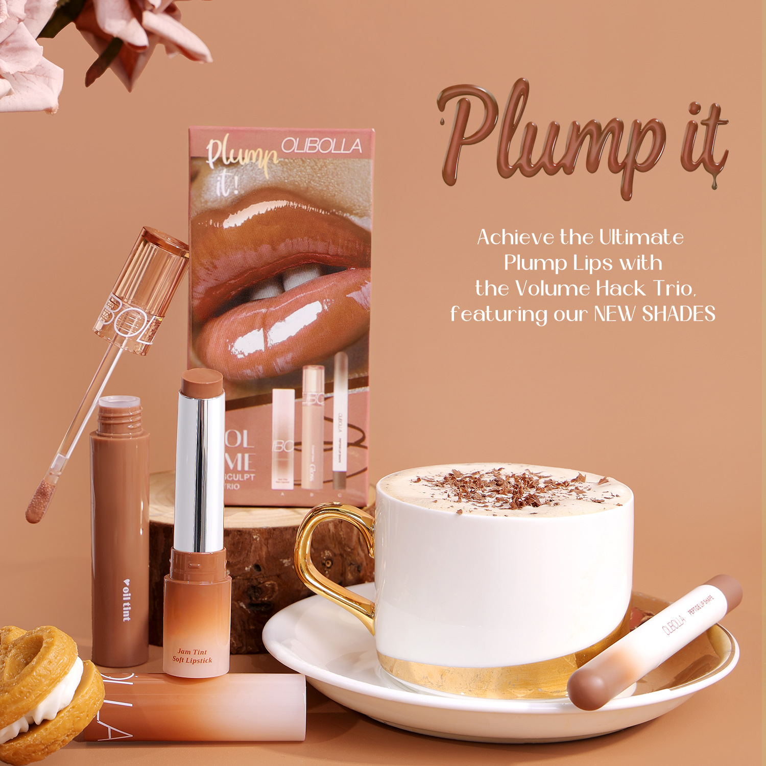 Cross-Border Exclusive Lip Makeup Set: Lip Liner + Glossy Lip Gloss + Mirror-Effect Lipstick, Three-Piece Set, Easy to Apply