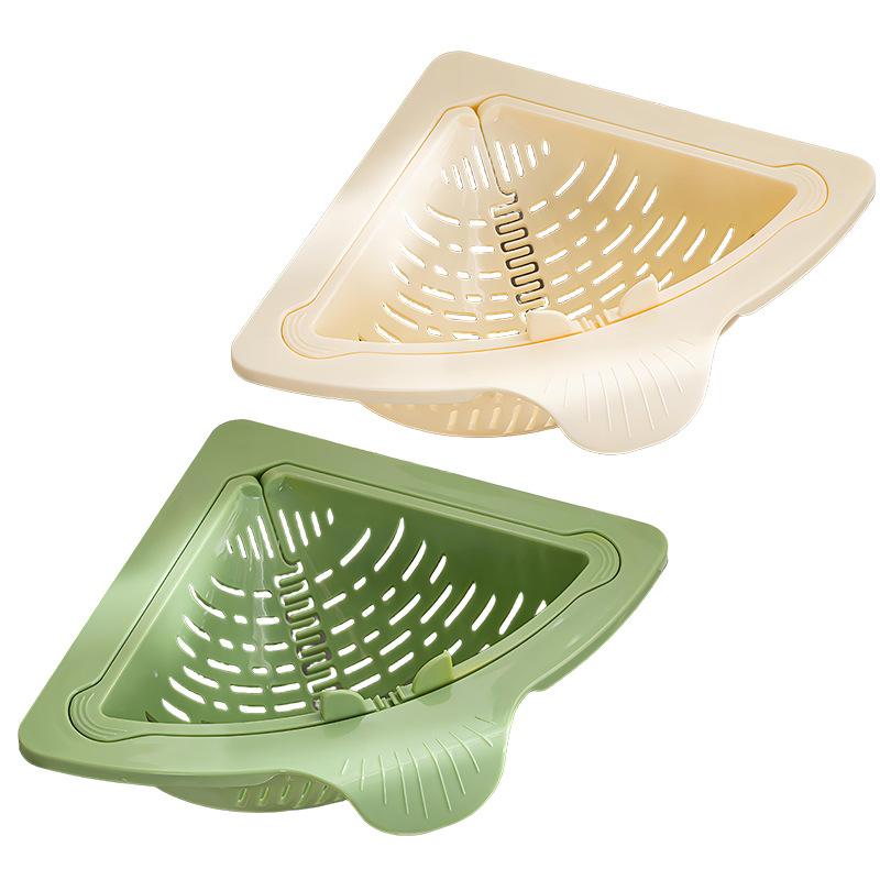 Magnetic Drain Basket Kitchen Sink Food Residue Separator Dishwashing Sink Drain Storage Rack Triangular Drain Basket