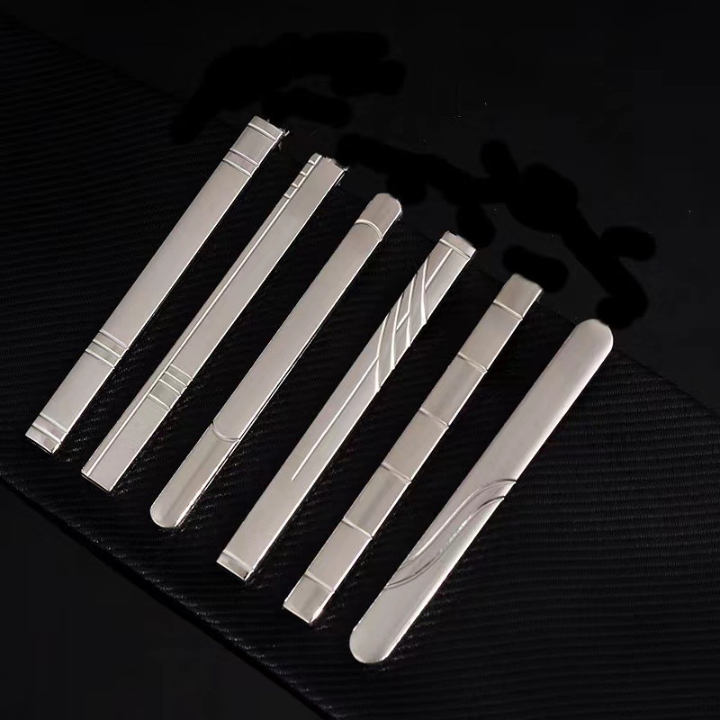 Простой геометрический матовый зажим для галстука, персонализированный