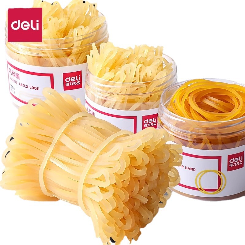 Deli Brand Rubber Ring Financial Storage Latex Rubber Band Durable Latex Rubber Ring Elastic Office Supplies Wholesale