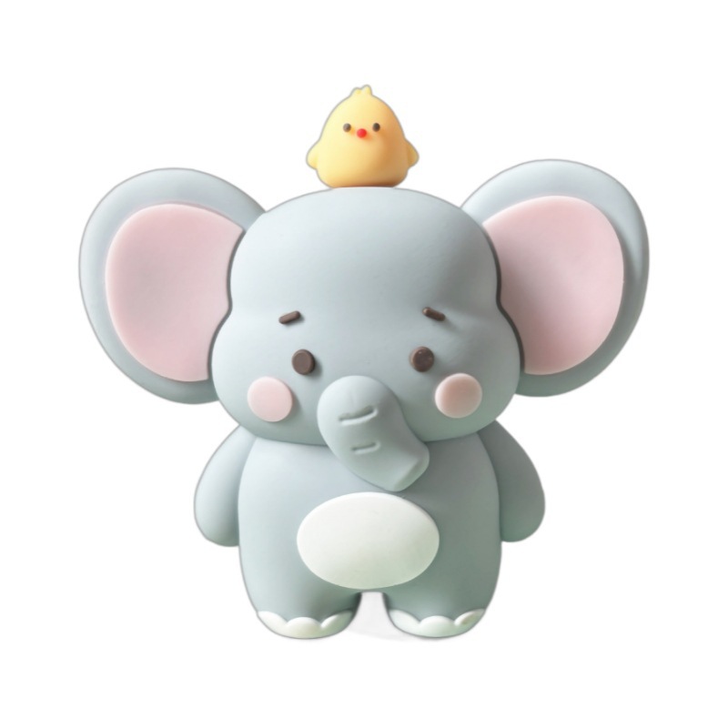 Creative Cartoon Baking Birthday Standing Forest Animal Soft Glue Ornaments Plug-In Cake Decoration Kidsren's Doll Radish