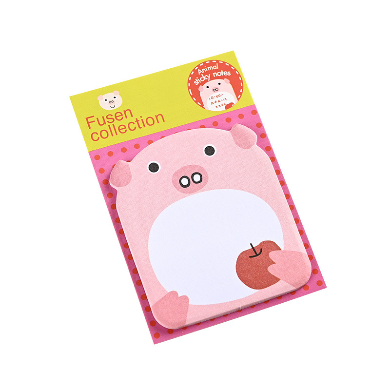 Cartoon Animal Special-Shaped Sticky Notes Customized Korean Stationery Ins Note Pad Portable Student Creative N Times Post-It Wholesale