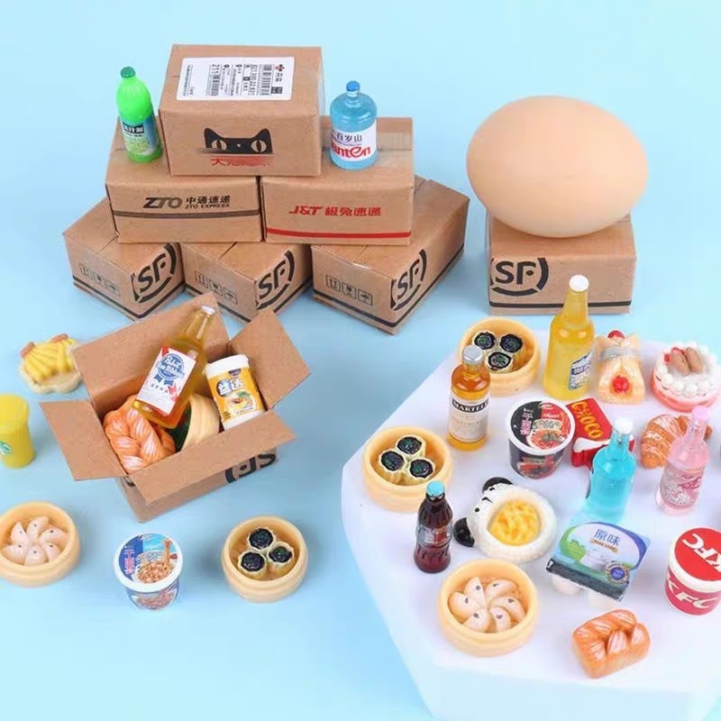 Miniature Food Play Mini Reward Small Gifts Children's Play Toy Surprise Express Box Small Package Blind Box Stationery
