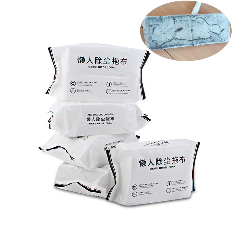 Electrostatic dust-removing paper disposable mop replacement cloth floor dust-absorbing sticky wet and dry non-woven mop paper