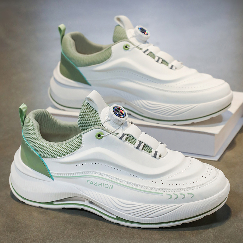 Мужская обувь весной, новые дышащие белые туфли, модные универсальные толстоподошвенные спортивные туфли, повседневные беговые туфли для мужчин