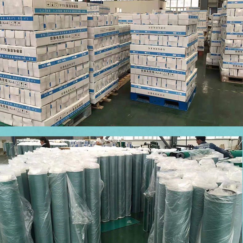 Green Anti-Static Desk Mat, Pvc Material, High Temperature Resistance, Environmentally Friendly, Odorless, Radiation-Proof and Flame-Retardant Rubber Sheet