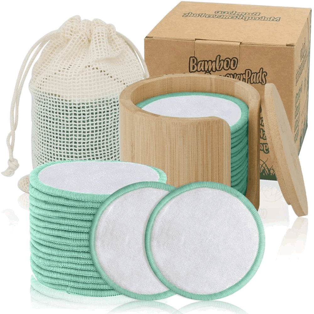 Bamboo Fiber Makeup Remover Cotton Set/Bamboo Cotton Makeup Remover Pad Velvet Makeup Remover Pad/Organic Cotton Makeup Remover Wipes Bamboo Charcoal Fiber