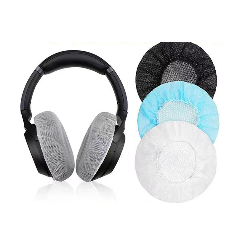 Disposable Non-Woven Earphone Covers Internet Cafe Internet Cafe Earphone Covers Breathable, Sweat-Proof and Dust-Proof, Total 100 Pieces