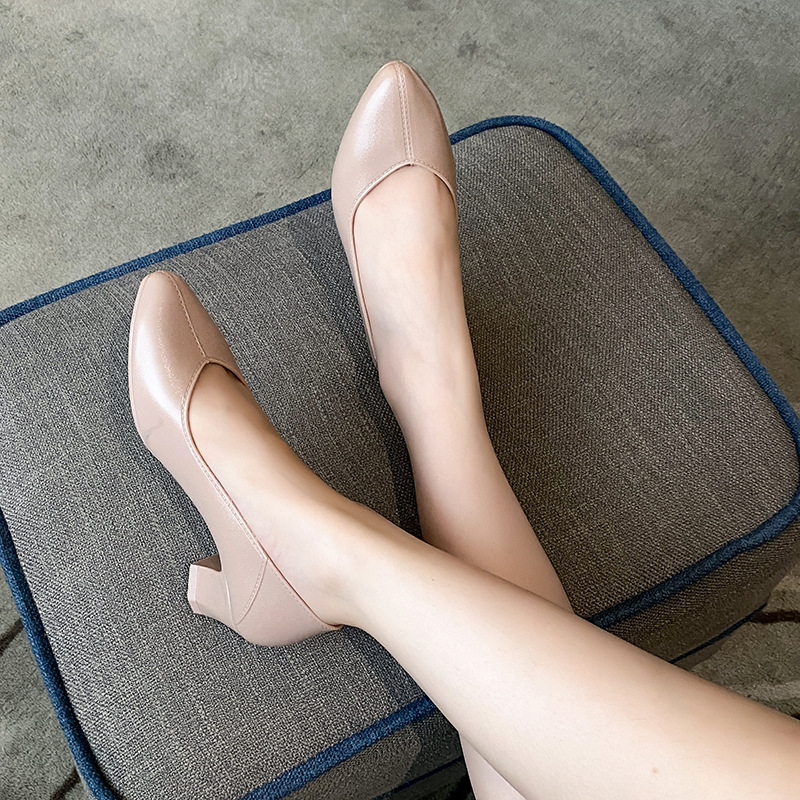 New casual rain boots women's high heels chunky heel short work shoes plus size work low Tube work shoes outdoor rain boots