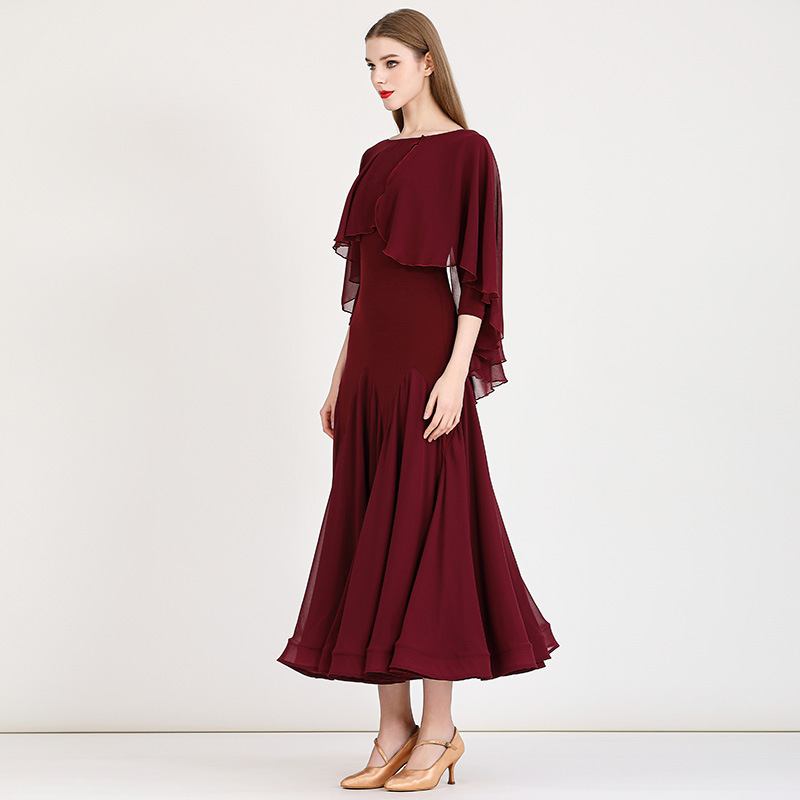 Meiyu Medieval Aesthetic Modern Dance Dress My891 Ballroom Dance Clothing Practice Performance Clothing Waltz Clothing