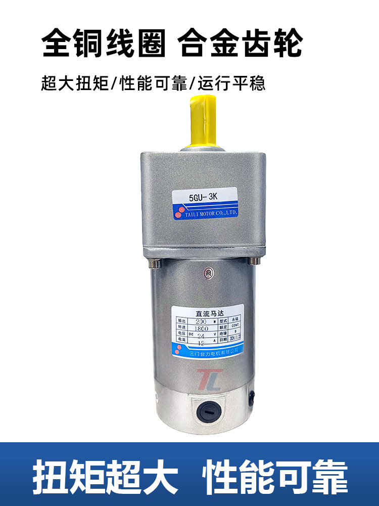 Taili Dc Brushed Reduction Motor 12V24V48V High Torque Variable Speed Forward and Reverse Micro Motor