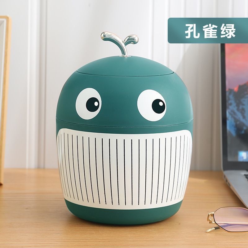 Desktop Trash Can Cute small size Mini Desk Table Dining Table Desk Home Living Room Coffee Table Creative with Lid