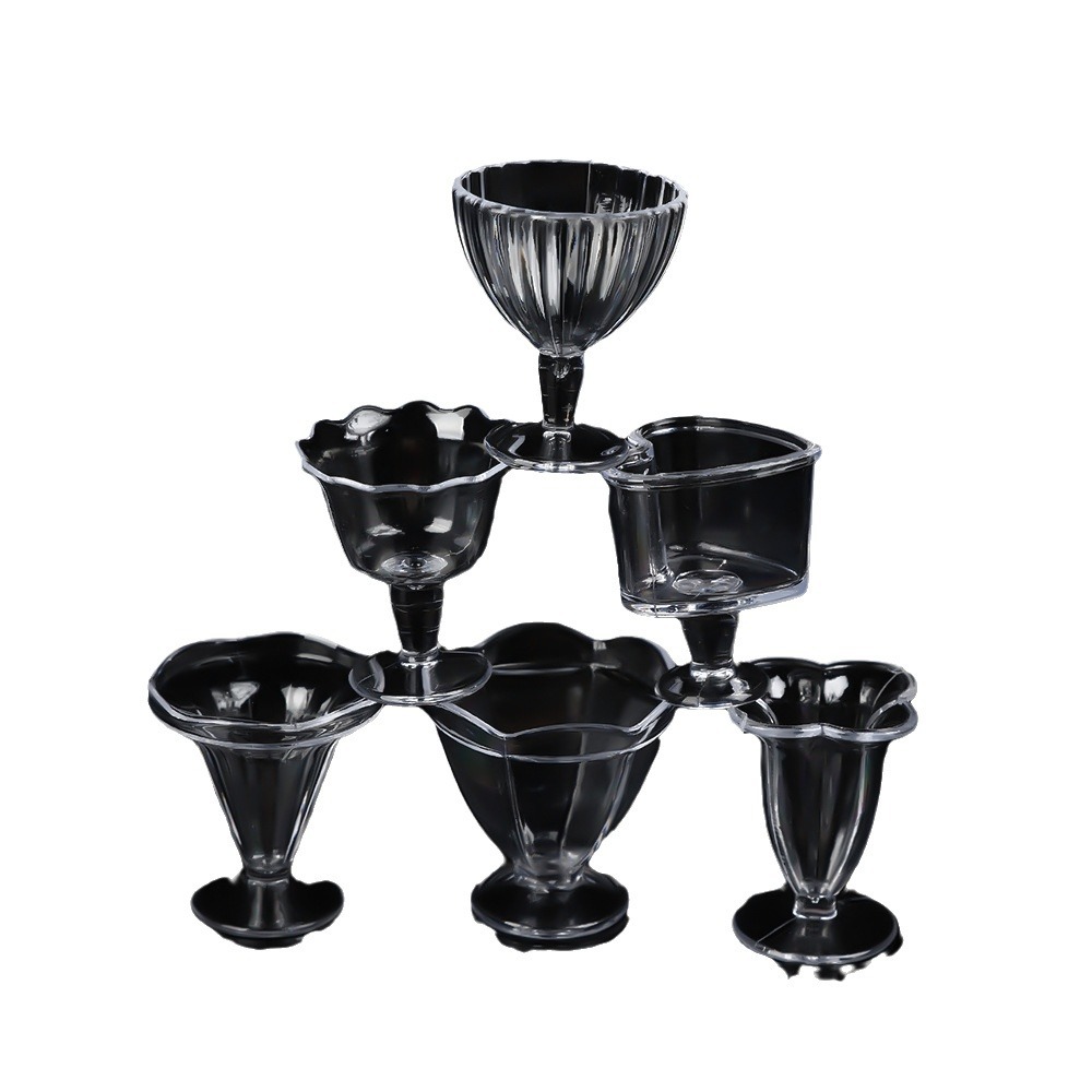 Mini Ice Cream Cup suit Cream Gel DIY Handmade Transparent Cup Creative Clay Food Play Cup Red Wine Cup