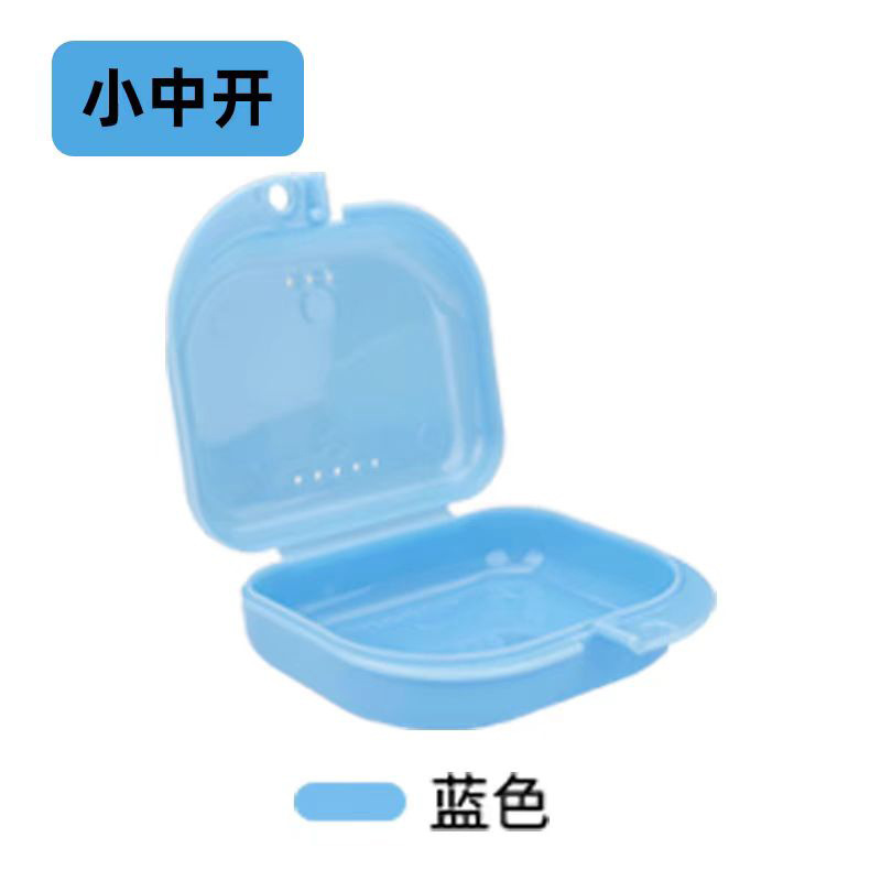 Factory wholesale plastic denture box denture dust-free storage box holder storage box sealed tight with lock hook box
