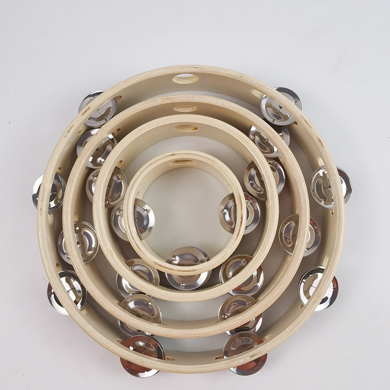 Children's percussion instrument hand beat drum tambourine 4 inch 6 inch 7 inch 8 inch 10 inch baby white tambourine tambourine