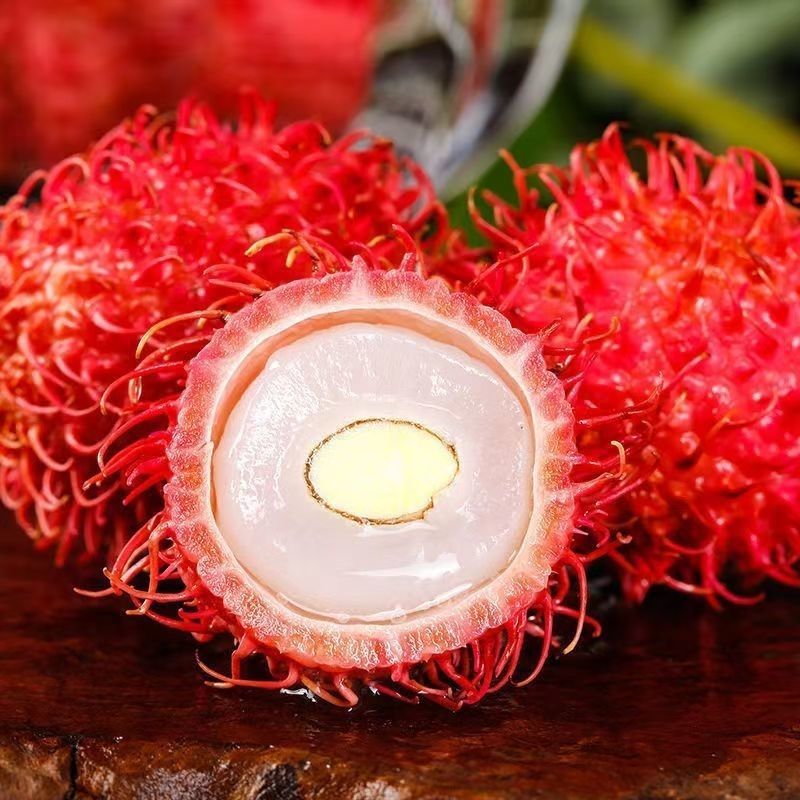 Fresh Seasonal Fruit Rambutan 2.5kg Whole Box of Rambutan Fruit Red Peony Thai Tropical Fruit for Pregnant Women