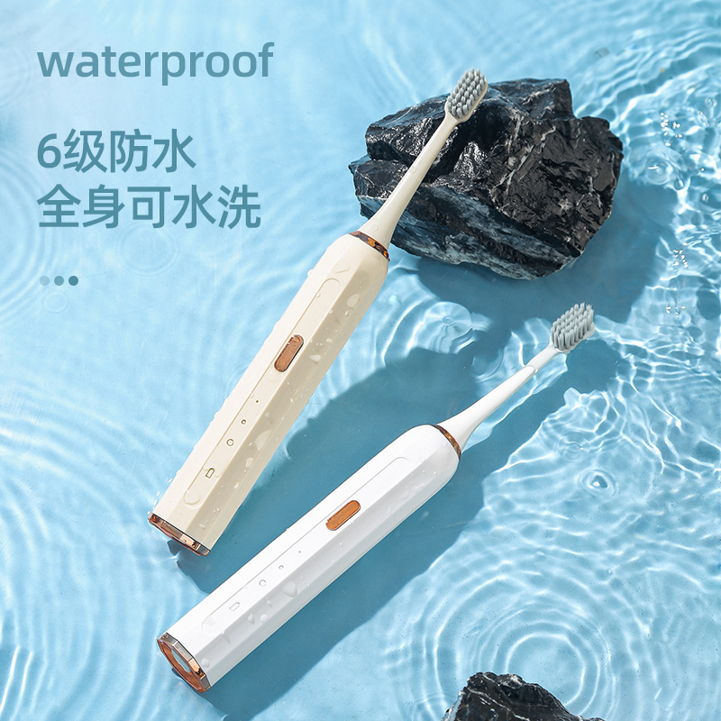 Новая простая электрическая зубная щетка для взрослых пар, полностью автоматическая, интеллектуальная, водонепроницаемая, с мягкой щетиной, оптом