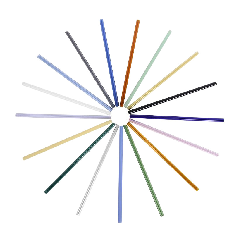 Small Milk Cup glass straw accessories Milk Cup simple straw drinking water Children's glass straw passion fruit straw