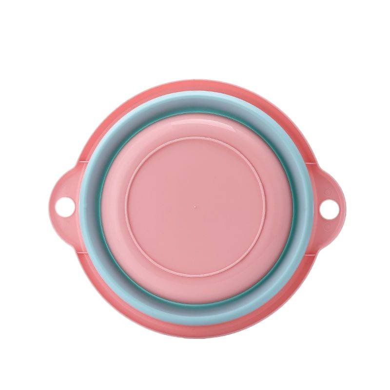 Folding Washbasin with Hook, Round Wall-Mounted Telescopic Washbasin, Plastic Laundry Basin, Baby Washbasin, Footbath