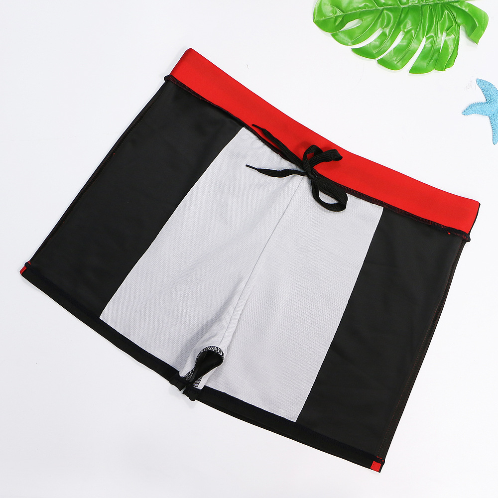 Swimming trunks men's quick-drying boxer swimming trunks plus size fat guy anti-embarrassment hot spring fashion sports swimming trunks factory wholesale