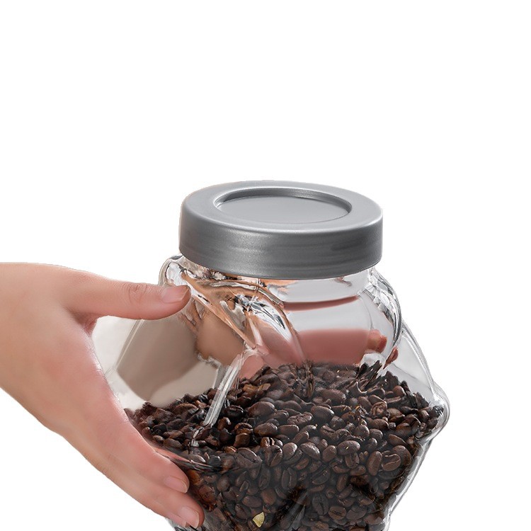 Thickened Transparent Glass Sealed Storage Jar Food Grade Storage Jar Grains Nuts Dried Fruit Snacks Storage