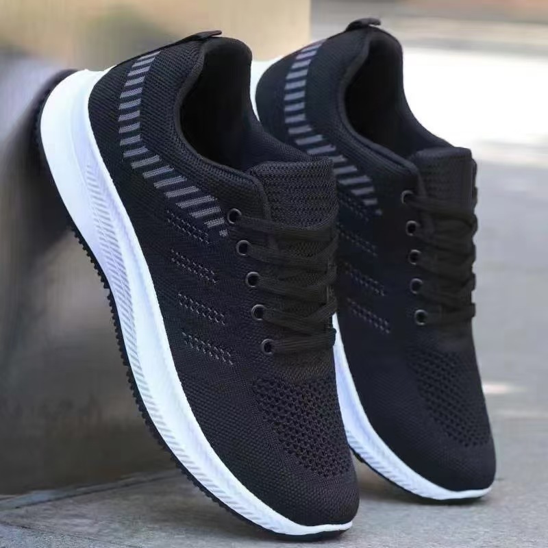 Shoes for Men 2024 New Trend Soft Sole Comfortable Running Casual Shoes for Men Fly Woven Breathable Sports Shoes Manufacturer Wholesale