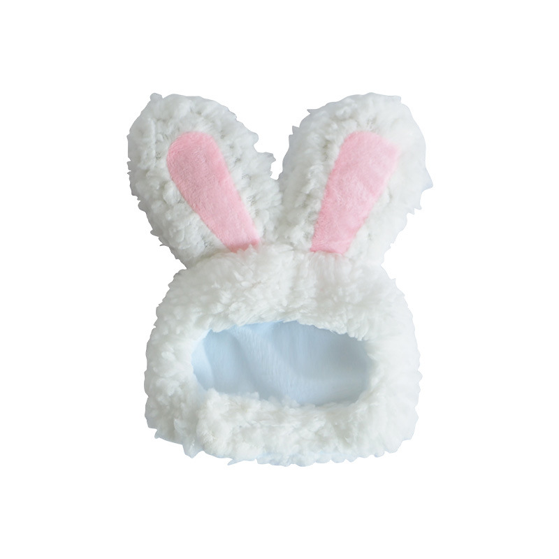 Cross-border Cat Headgear Cute White Rabbit Cross-dressing Hat Cat Headwear Performance Props Funny Pet Hat Rabbit Ears