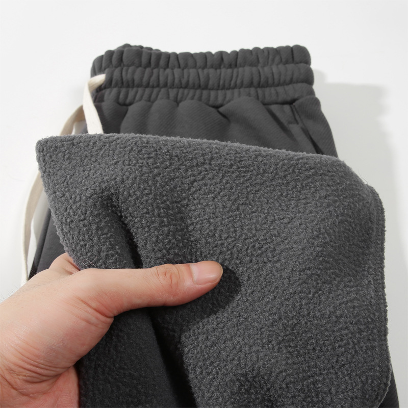 Deng Jue Men's Fleece 400g Heavy Pants 2025 Fall/Winter New Loose fleece-lined Pants Men's and Women's Long Pants