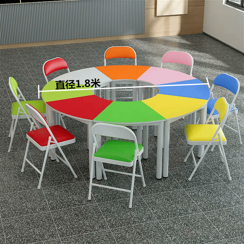Student Psychological Counseling Hexagon Training Table Splicing Free Combination Discussion Hexagon Table Maker Reading Room Tables and Chairs