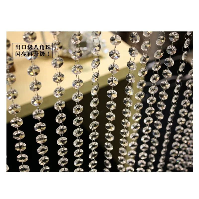 Crystal Octagonal Bead Curtain Loose Bead Crystal Lamp Glass Bead Accessories DIY Handmade Beaded Door Curtain Partition Hanging Curtain
