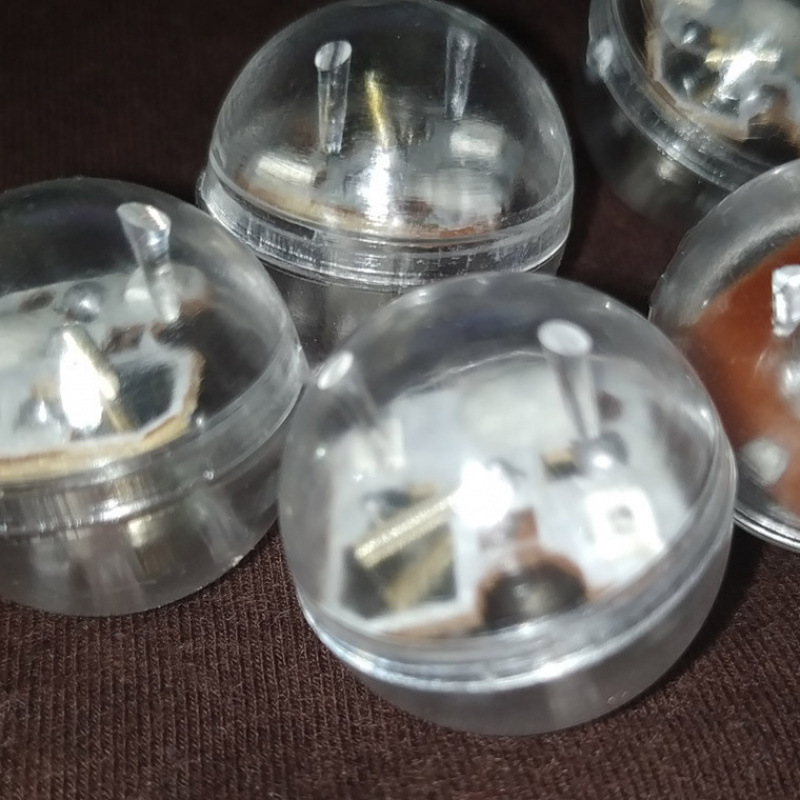 1.7cm waterproof vibration flash ball vibration red and blue flash LED stall electronic lamp luminous wave ball handmade